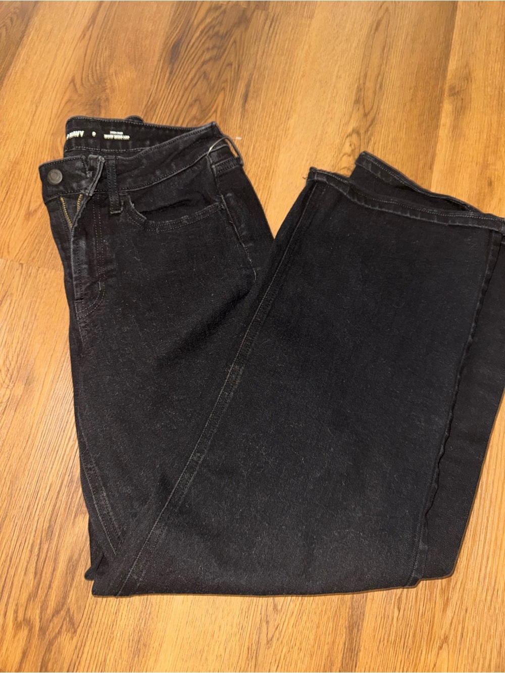 Old Navy Black Straight-Leg Jeans